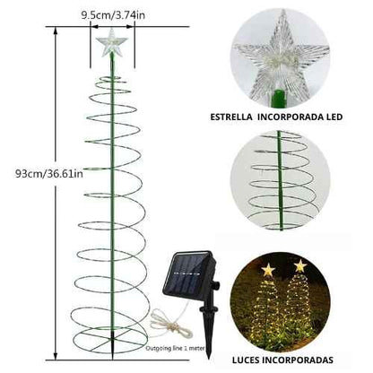 MerryLight™ : Árbolito de navidad plegable | Incluye panel solar + Instalación luz cálida