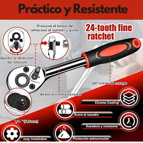 ToolBox™: Kit de herramientas multiusos de 46 piezas | Obsequio: Linterna Recargable