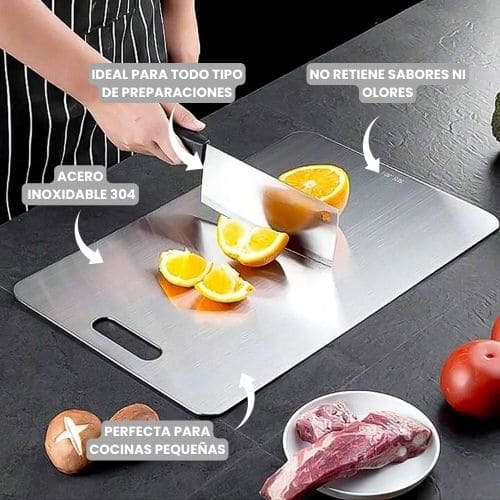 Combo cocina profesional - Tabla Acero Inoxidable Tipo 304 + Regalos