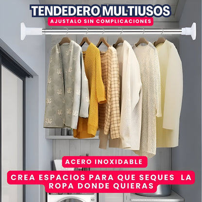 BARRA AJUSTABLE PARA COLGAR ROPA SIN PERFORACIONES EXTENDIBLE