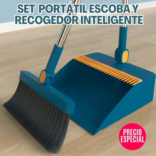 SET PORTÁTIL DE ESCOBA Y RECOGEDOR INTELIGENTE