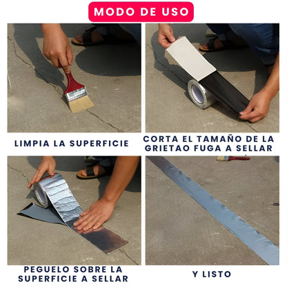 EXTREME™: CINTA DE ALUMINIO SELLA FUGAS Y GRIETAS 30 MTS