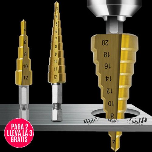 DRILLSTEP™: BROCAS ESCALONADAS DE ALTA PRECISÍON | PAGA 2 Y LA 3 TE SALE GRATIS