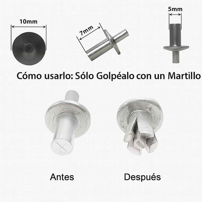 FixRiv™: Kit X 100 Remaches de expansión con mandril de aluminio