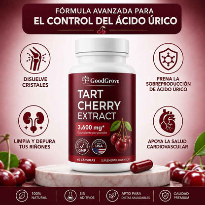 Suplemento de cereza acida para controlar el ácido úrico | 60 Capsulas