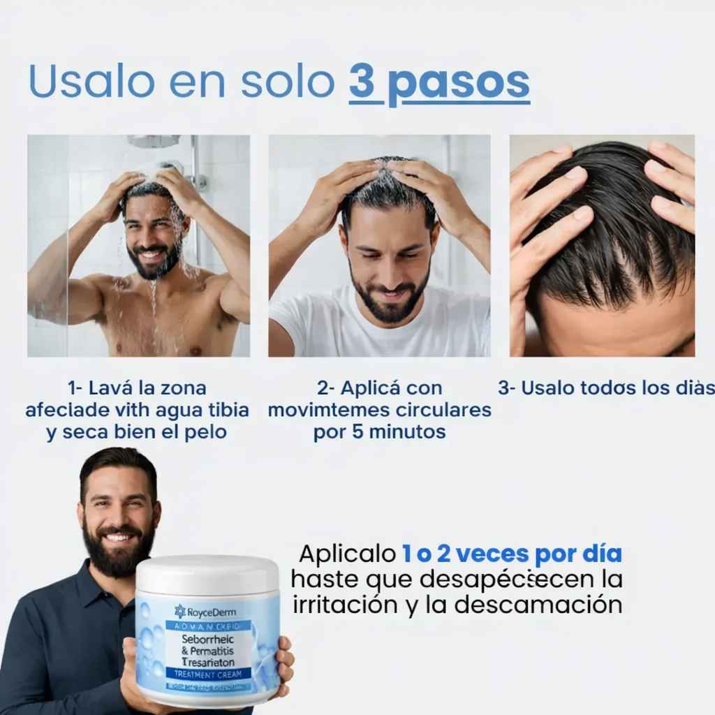 Roycederm™: bálsamo natural que alivia la caspa, psoriasis y dermatitis seborreica
