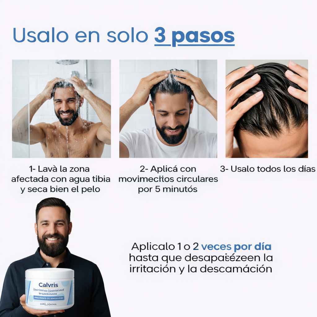Calvris™: Crema para alivio de dermatitis seborreica y psoriasis| Promo 2X1