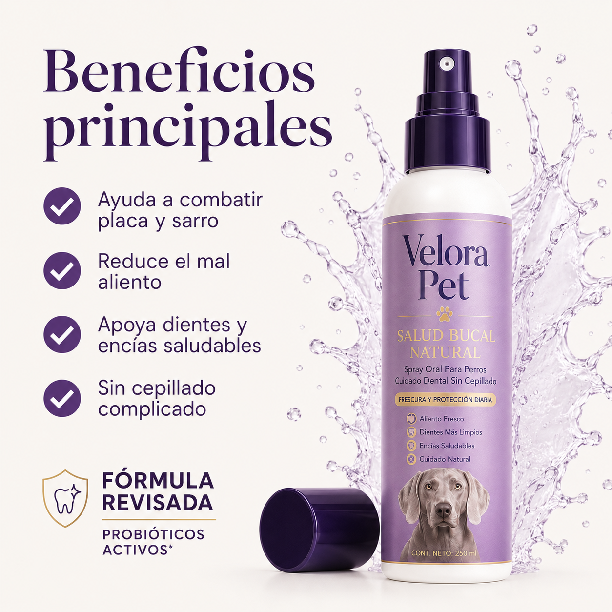 Spray dental para perros sin anestesia ni cepillado