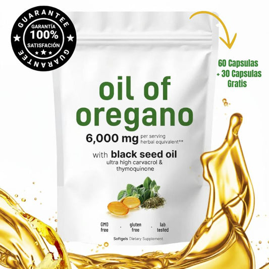 Aceite de Orégano Con Semilla Negra | 60 Capsulas + 30 Gratis