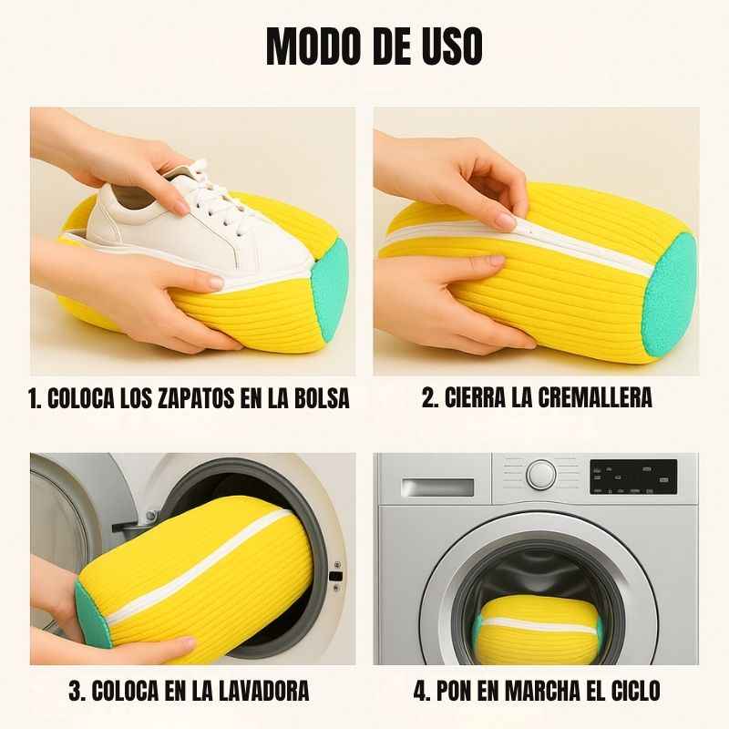 Bolsa de microfibra para lavar zapatos en lavadora