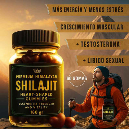 Shilajit en gomas | Guía Práctica:“Energía, Fuerza y Testosterona” ¡GRATIS!