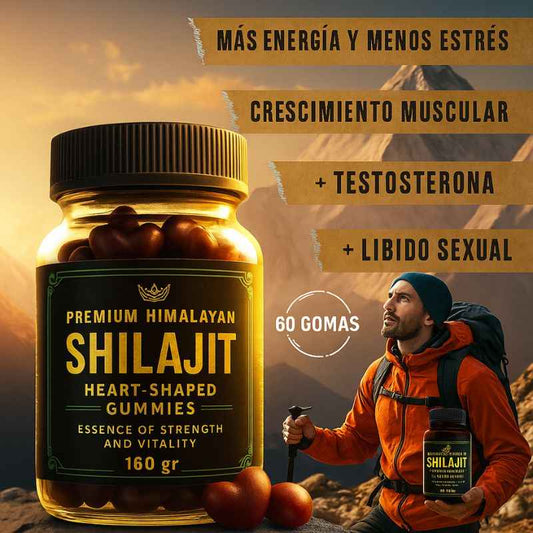 Shilajit en gomas | Guía Práctica:“Energía, Fuerza y Testosterona” ¡GRATIS!