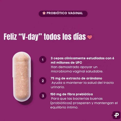 Probiótico vaginal 3 en 1 | Producto Importado