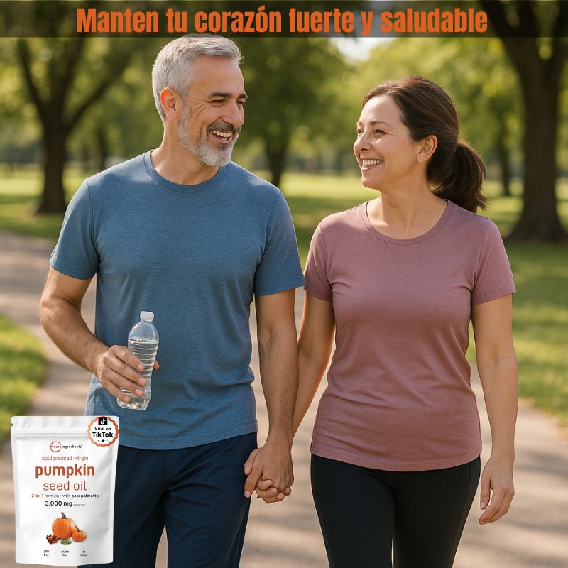 Cápsulas de Aceite de Semilla de Calabaza 2 en 1 | 30 Capsulas Gratis