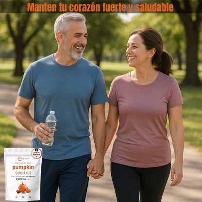 Cápsulas de Aceite de Semilla de Calabaza 2 en 1 | 30 Capsulas Gratis