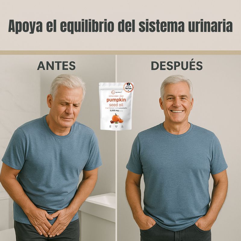 Cápsulas de Aceite de Semilla de Calabaza 2 en 1 | 30 Capsulas Gratis