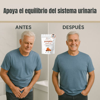 Cápsulas de Aceite de Semilla de Calabaza 2 en 1 | 30 Capsulas Gratis