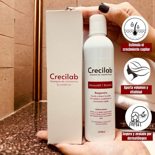 Crecilab™: Shampoo con Minoxidil, Biotina & Bergamota