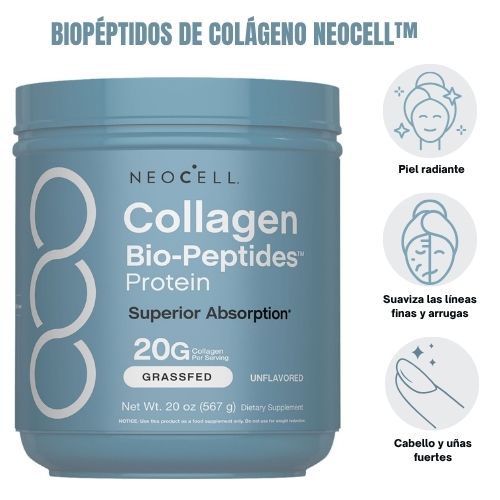 Biopéptidos de colágeno de animales alimentados con pasto