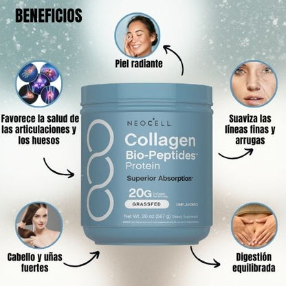 Biopéptidos de colágeno de animales alimentados con pasto