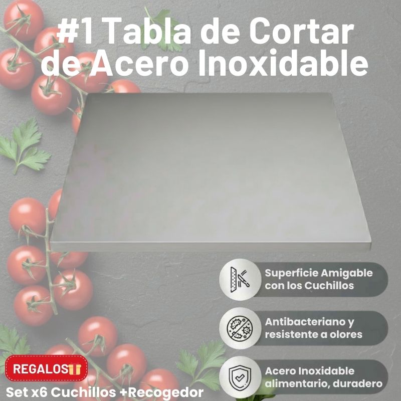 TitanCut™: Tabla de picar en acero inoxidable