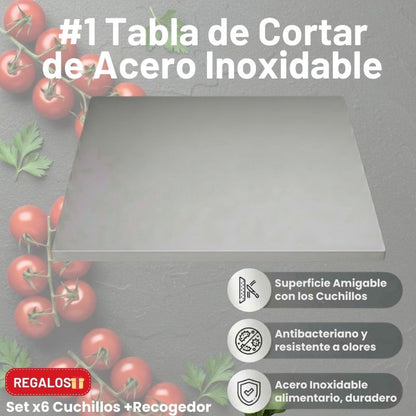 TitanCut™: Tabla de picar en acero inoxidable
