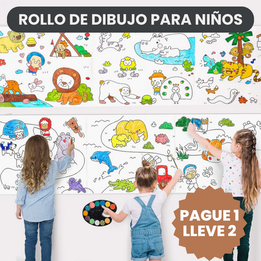 ARTKIDS™ | ROLLO X3MTS DE DIBUJO PARA NIÑOS | PAGA 1 LLEVA 2 🎨