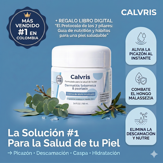 Calvris™: Crema para alivio de dermatitis seborreica y psoriasis