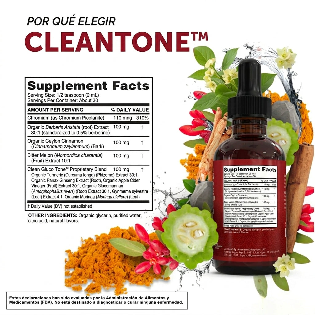 Cleantone™ | Baja y equilibra tu glucosa naturalmente 2x1