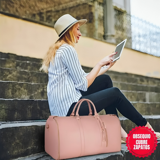 TraveLuxe™: Bolso de viaje plegable | obsequio: Cubrezapatos impermeable