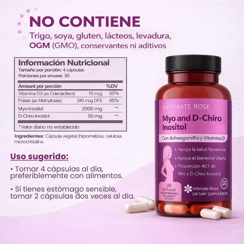 Suplemento Myo-Inositol + D-Chiro Inositol