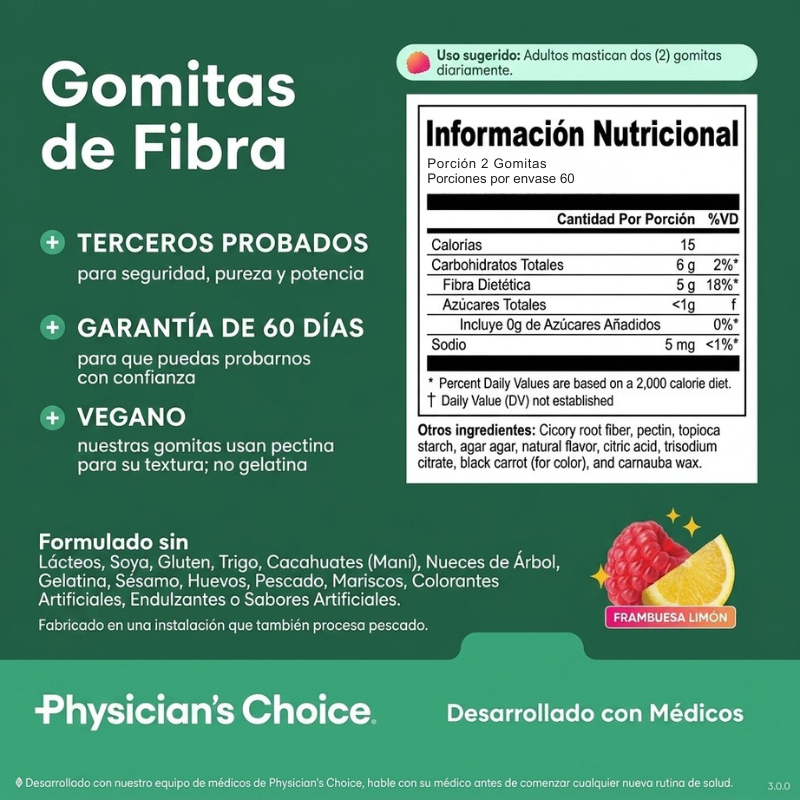 Gomitas de Fibra Prebiótica | Tu digestión en equilibrio