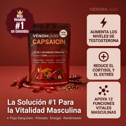 Venom Capsaicin™ | Cápsulas de Pimienta Cayena