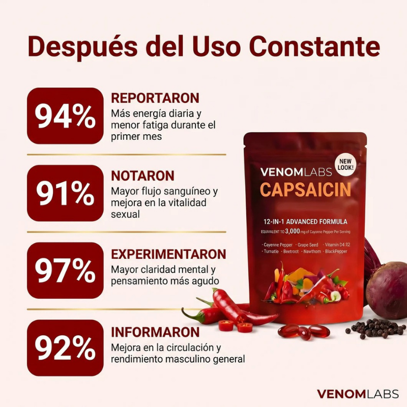 Venom Capsaicin™ | Cápsulas de Pimienta Cayena