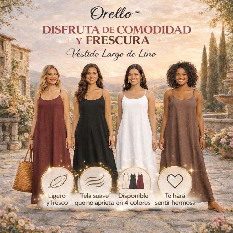 Orello™: Vestido de lino ultra suave