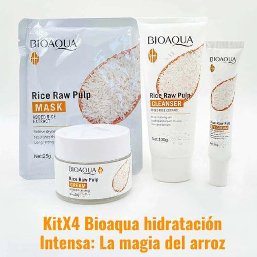 KitX4 Bioaqua hidratación Intensa: La magia del arroz⭐