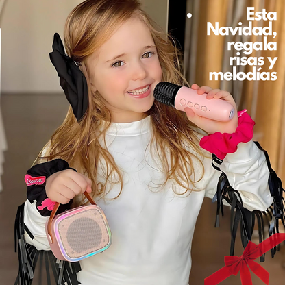 KaraokeKids™: Karaoke portátil | Diversión sin límites| Obsequio: 1 Microfono Adicional