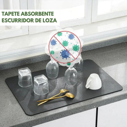 KITCHENMAT™: TAPETE ESCURRIDOR ABSORBENTE PARA TU HOGAR⭐