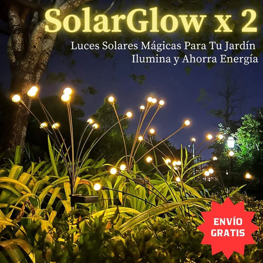 SOLARGLOW PACK X2: LUCES SOLARES MÁGICAS QUE HARÁN BRILLAR TU JARDÍN