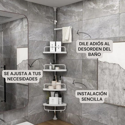 SHOWERCORNER™ : ORGANIZADOR ESQUINERO PARA DUCHA, NO REQUIERE AGUJEROS.