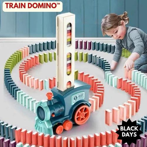 TRAIN DOMINO™: TREN DOMINO -JUGUETE AUTOMÁTICO CON LUZ Y SONIDO🚂 ¡BLACK DAYS🔥!