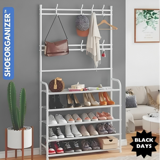 SHOEORGANIZER™: ORGANIZADOR 4 NIVELES DE ZAPATOS  Y PERCHERO ¡SUPER PROMO BLACK DAYS 🔥!