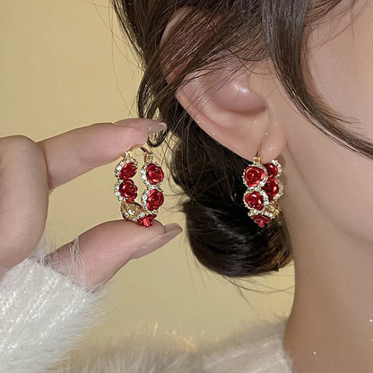 ARETES ROSAS CLASSIC: EL TOQUE DE ELEGANCIA Y SOFISTICACIÓN| JOYERIA EUROPEA