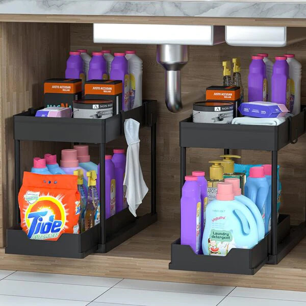 Organizador de 2 niveles para almacenamiento de gran capacidad