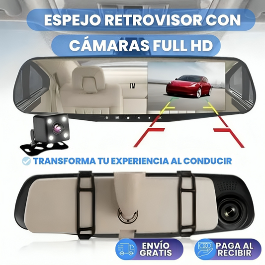 IPERGLASS™ 4K: ESPEJO RETROVISOR CON CÁMARAS FULL HD | TRANSFORMA TU EXPERIENCIA AL CONDUCIR