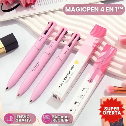 MAGICPEN™ : LÁPIZ DE MAQUILLAJE 4 EN 1 | DELINEADOR OJOS, CEJAS, LABIOS E ILUMINADOR