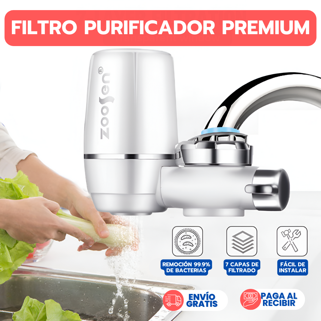 FILTRO PURIFICADOR DE AGUA PREMIUM INCLUYE 7 CAPAS DE FILTRADO