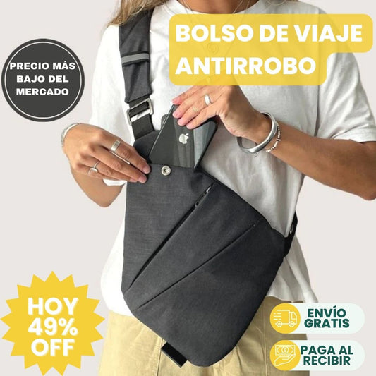 BOLSO DE VIAJE ANTIRROBO EN TELA ULTRA RESISTENTE