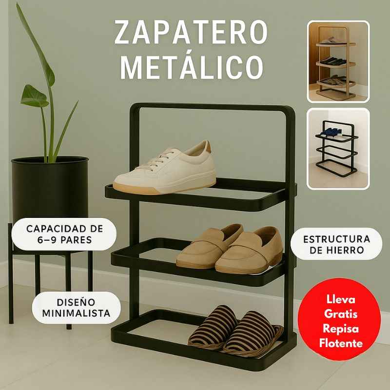 Zapatero Metalico, ¡Hogar Limpio por más tiempo!