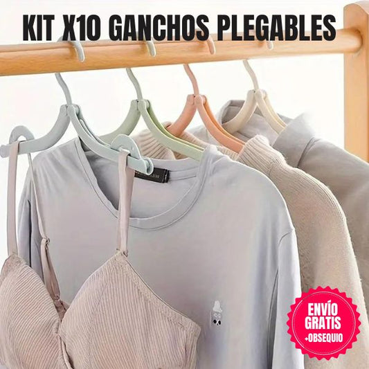 FLEXHANG™: GANCHO PLEGABLE KIT X 10 | ORGANIZA TU ROPA DE FORMA PRÁCTICA